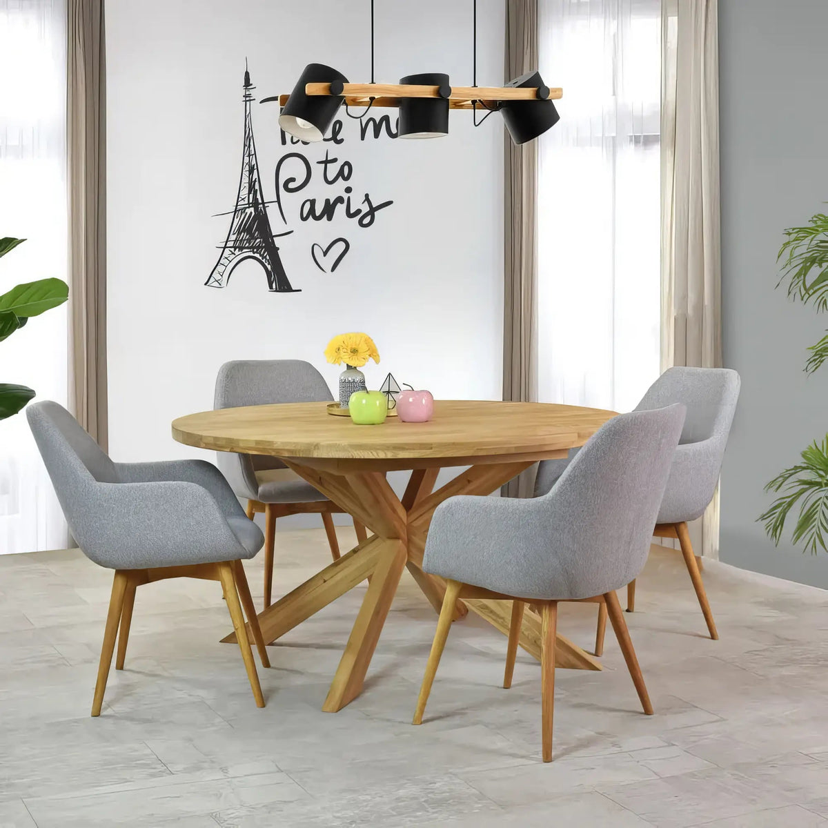 Laukaa Round Extendable Dining Table