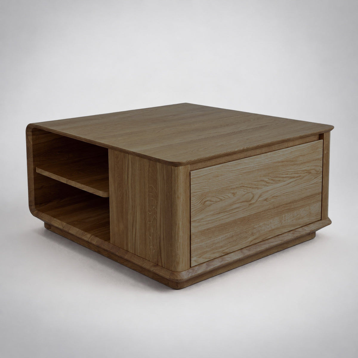 Cwellyn coffee unit, oak, smoked oil