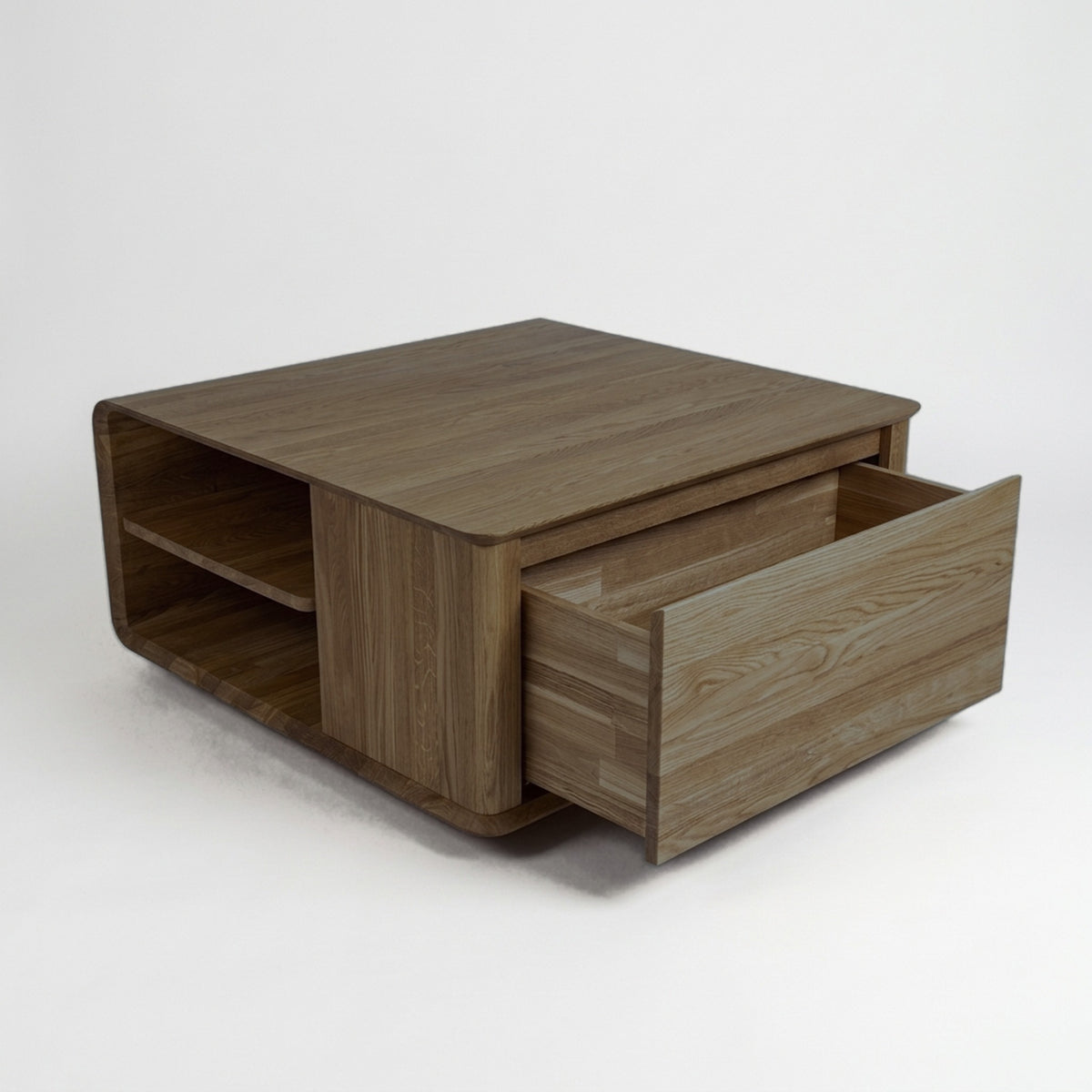 Cwellyn coffee unit, oak, smoked oil