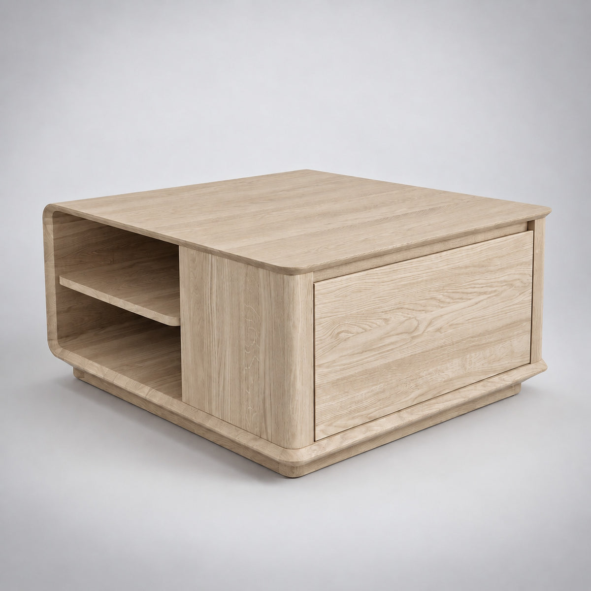 Cwellyn coffee unit, oak, white oil