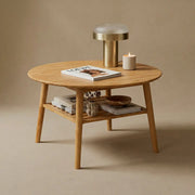 Erie Round Coffee Table with Shelf