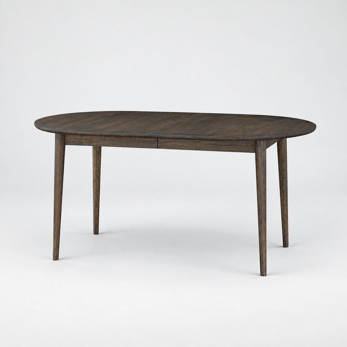 Erie extendable dining table, smoky oil — without extension leaves