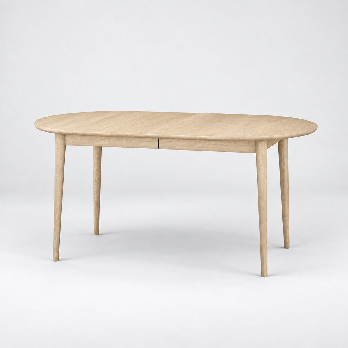 Erie extendable dining table, white oil — without extension leaves