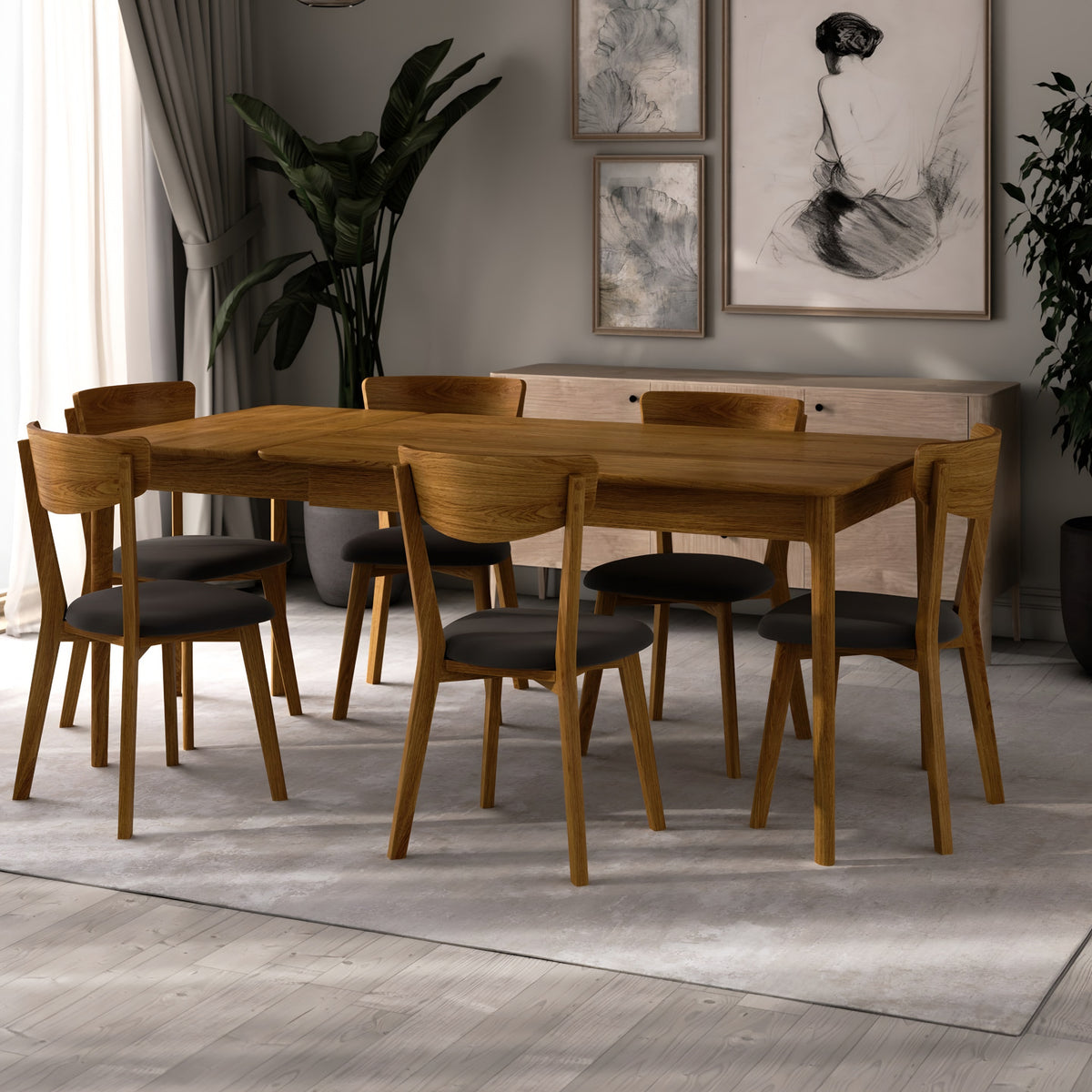 Garda Dining Table with Side Butterfly Extension