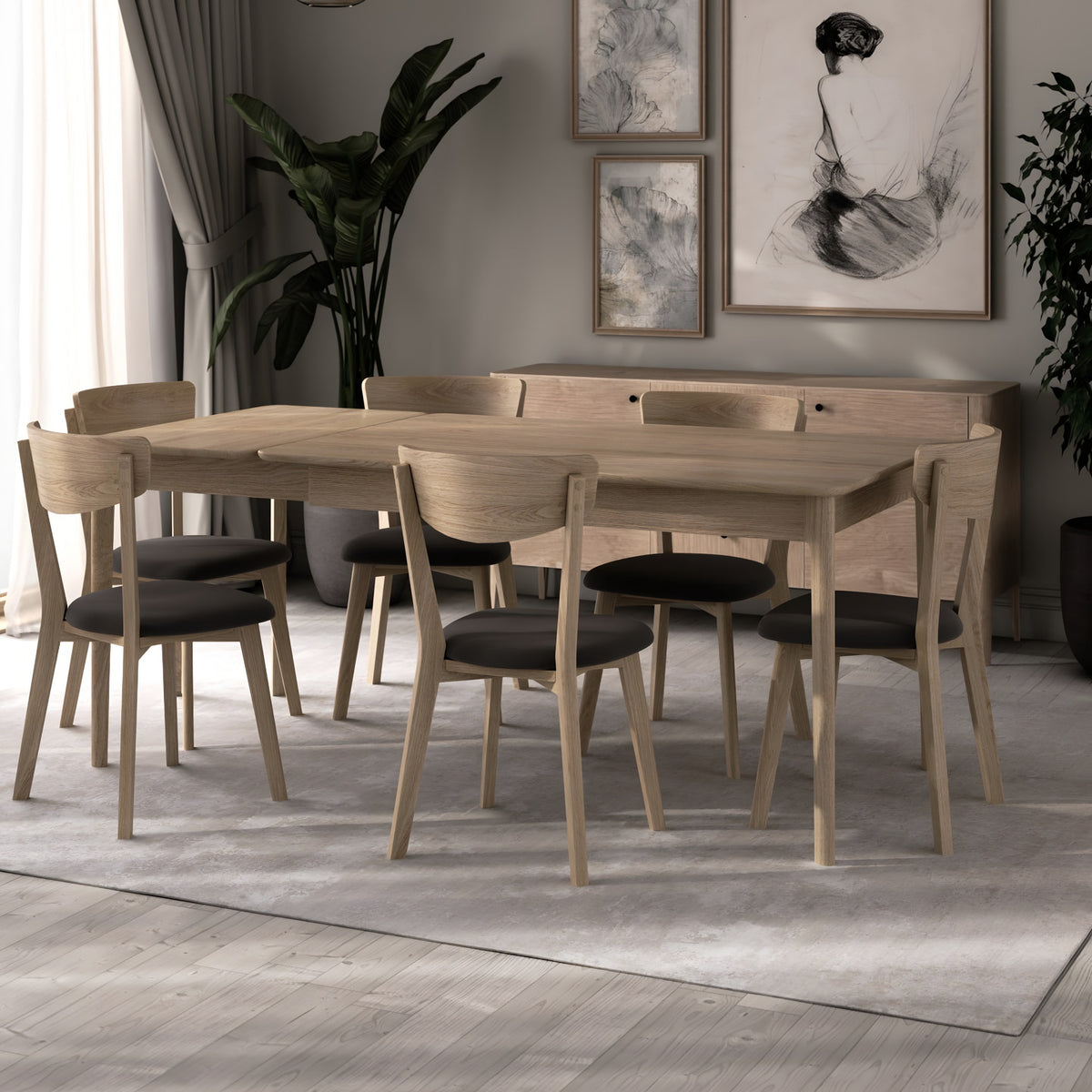 Garda Dining Table with Side Butterfly Extension