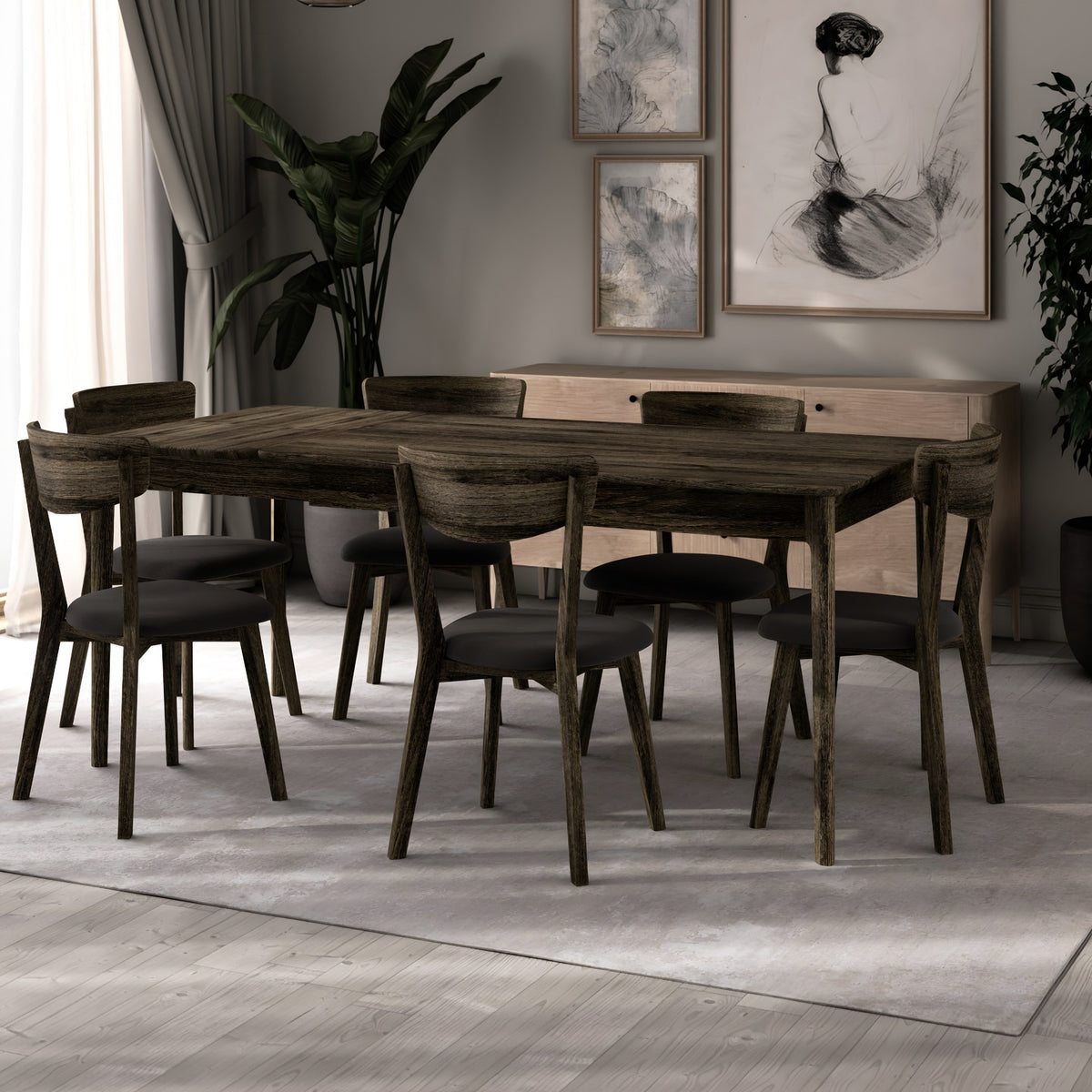 Garda Dining Table with Side Butterfly Extension