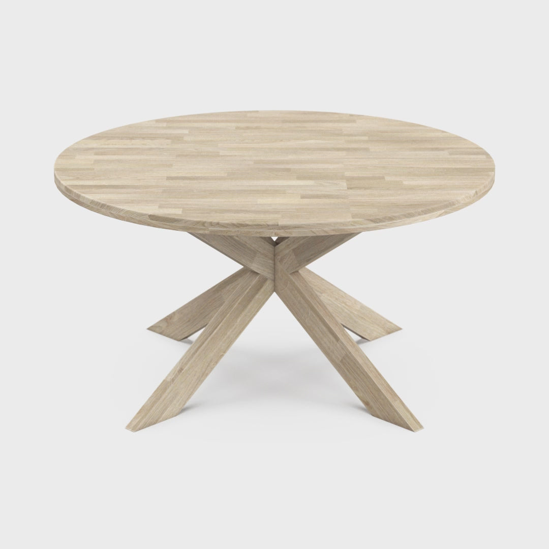 Завантажити відео: Laukaa Round Extendable Dining Table